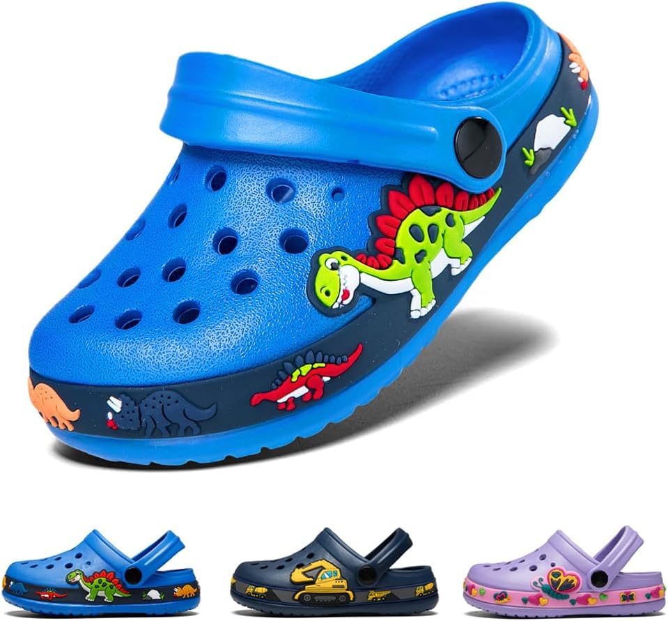 Drecage Toddler Clogs Kids Clogs for Girls Boys Slip on Garden Clogs Slide Sandals Waterproof Beach Pool Shoes Slipper