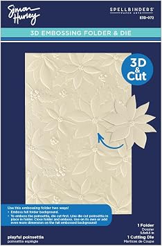 Spellbinders E3D-072 Playful Poinsettia 3D Embossing Folder by Simon Hurley