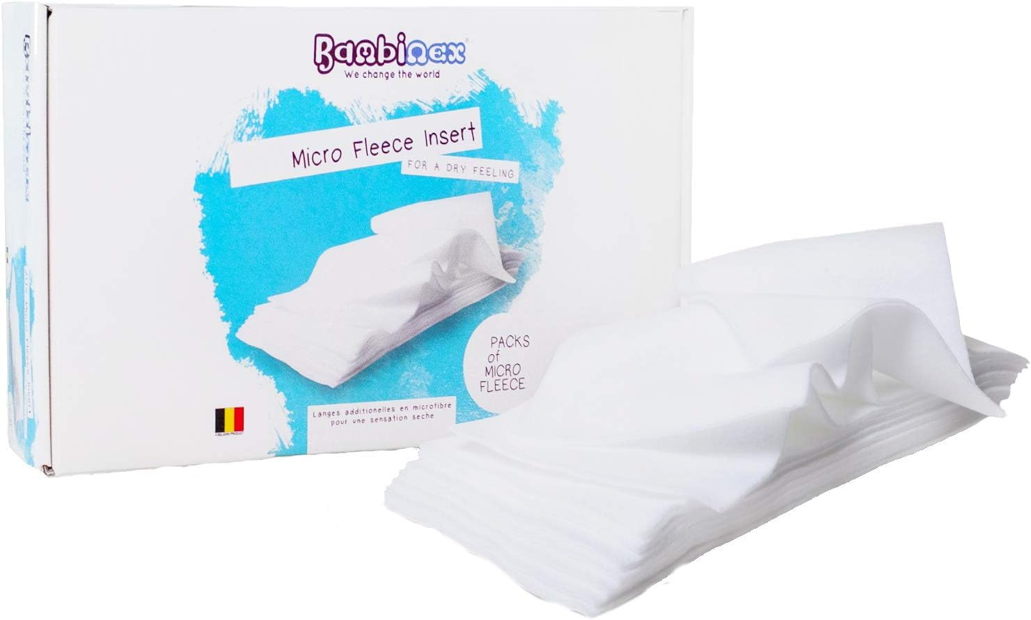 Bambinex Babywashable Superdry diaper inserts, Superdry micro fleece inserts, fleece liner for a dry Babypopo, fits in every diaper, nappy, pre folds, AIO, knitted diapers, etc.