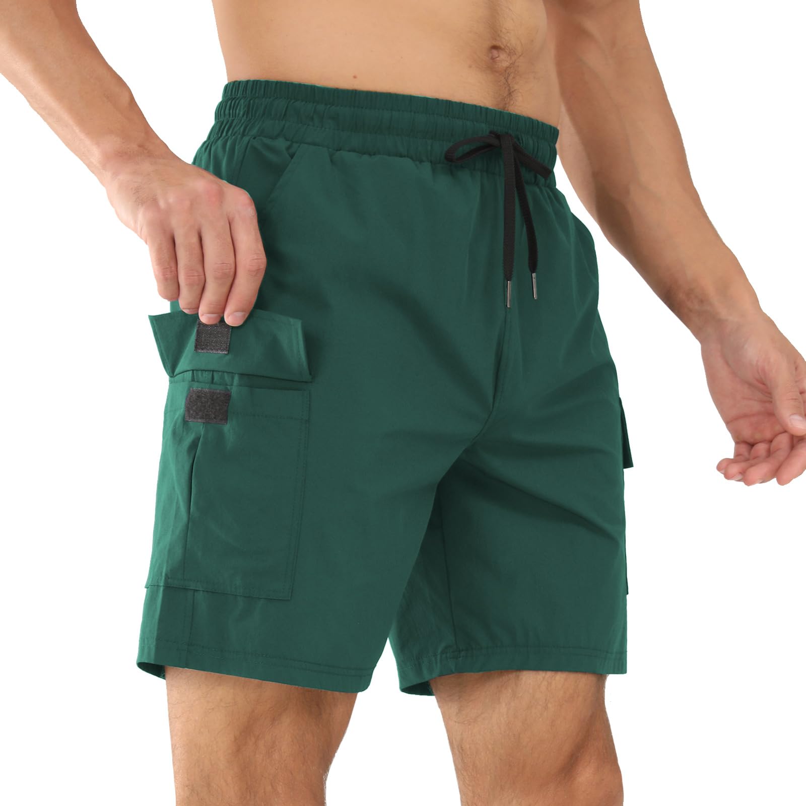 Superora Uomo Cargo Pantaloncini Traspiranti Asciugatura Rapida e Elasticizzati in Forma Rilassata per Il Tempo Libero, Sport, Casual, Pantaloncini da Lavoro di Utilità con Tasche Multiple