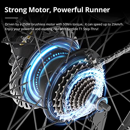 Eleglide Electric Bike, T1 Step-Thru Electric City E Bike, 27.5" Electric Bicycle Commute Trekking Bike with 36V 12.5Ah Removable Battery, LCD Display, Shimano 7 Gears System E Mountainbike for Adults - Image 5