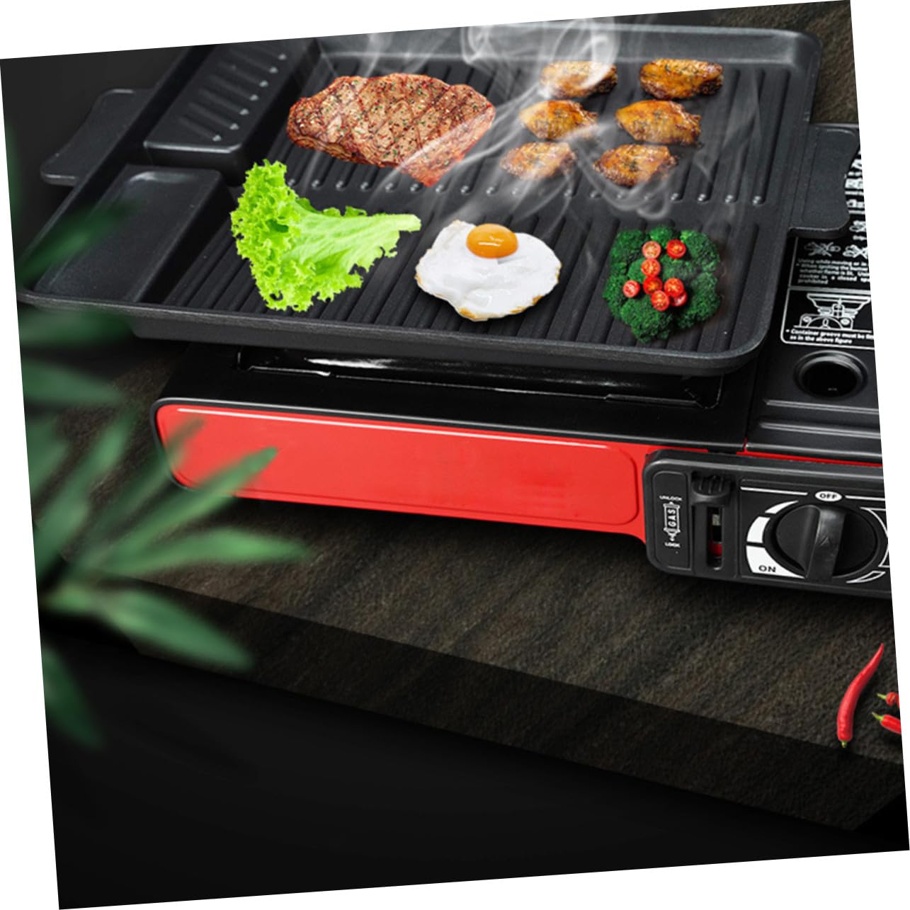 NUOBESTY 1pezzi Teglia per Barbecue Rettangolare Teglia da Forno per Bistecche di Manzo Facile da Sollevare e Trasportare per Cucinare all Aperto