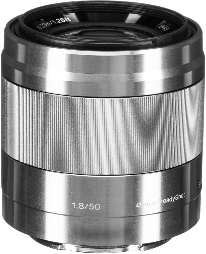 Sony 50mm f/1.8 OSS Mid-Range Lens (Silver) Bundle with Advanced Accessories