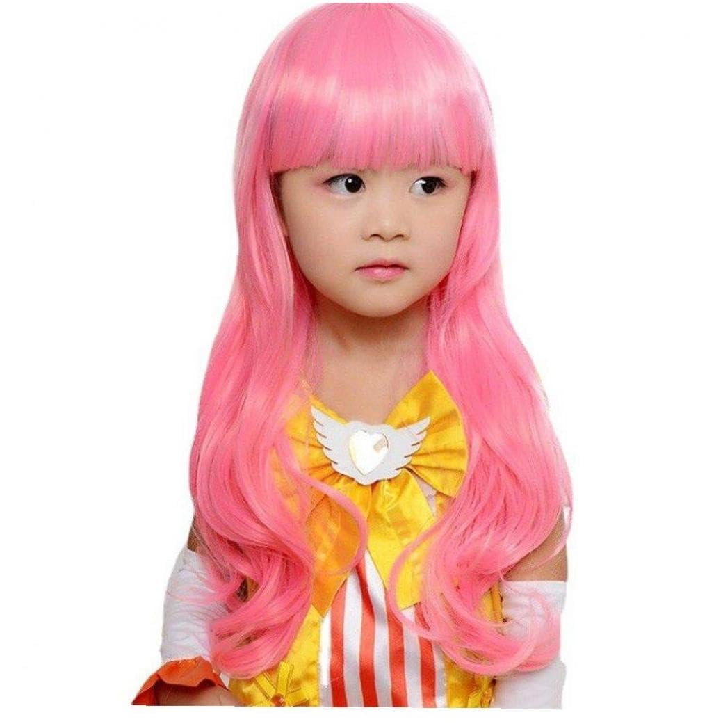 Amazon.co.jp: 子供かつらロングカーリーウィッグギルスコスプレ