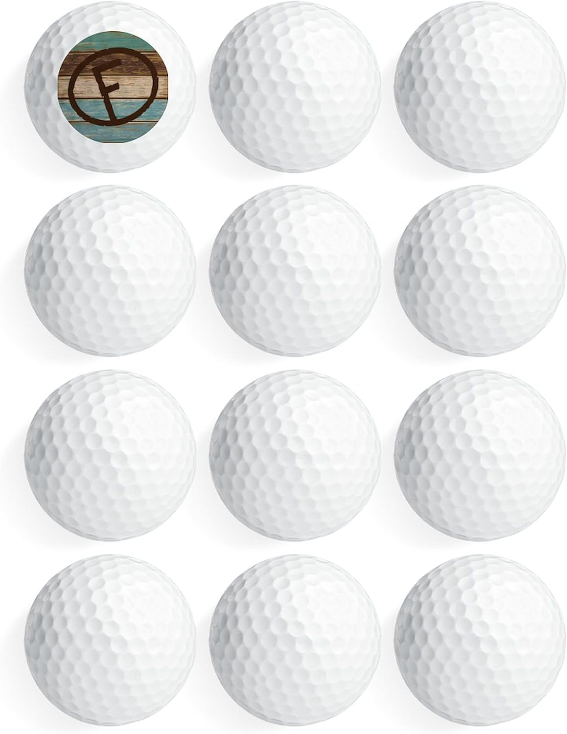 CafePress Branding Iron Letter F Wood Novelty Golf Balls (Pk of 12)