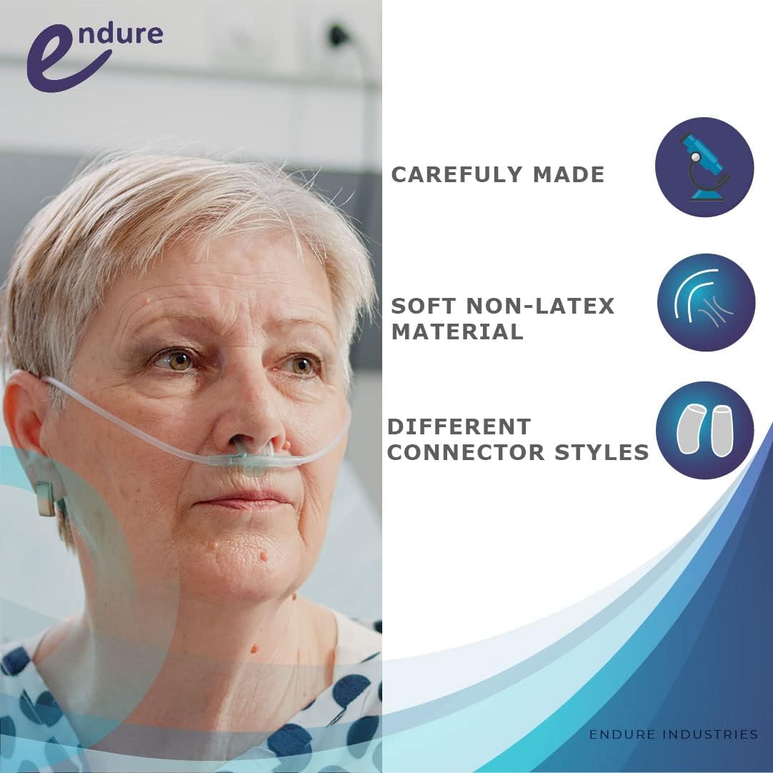 Endure ETCO2 Sampling Nasal Cannula, Split Prong, Bifurcated Style, Case of 40 (Female Connector)