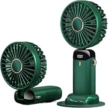 Handheld Fan, USB Handheld Mini Fan Foldable Portable Neck Hanging Fans,for Makeup,Travel,OutdoorGreen