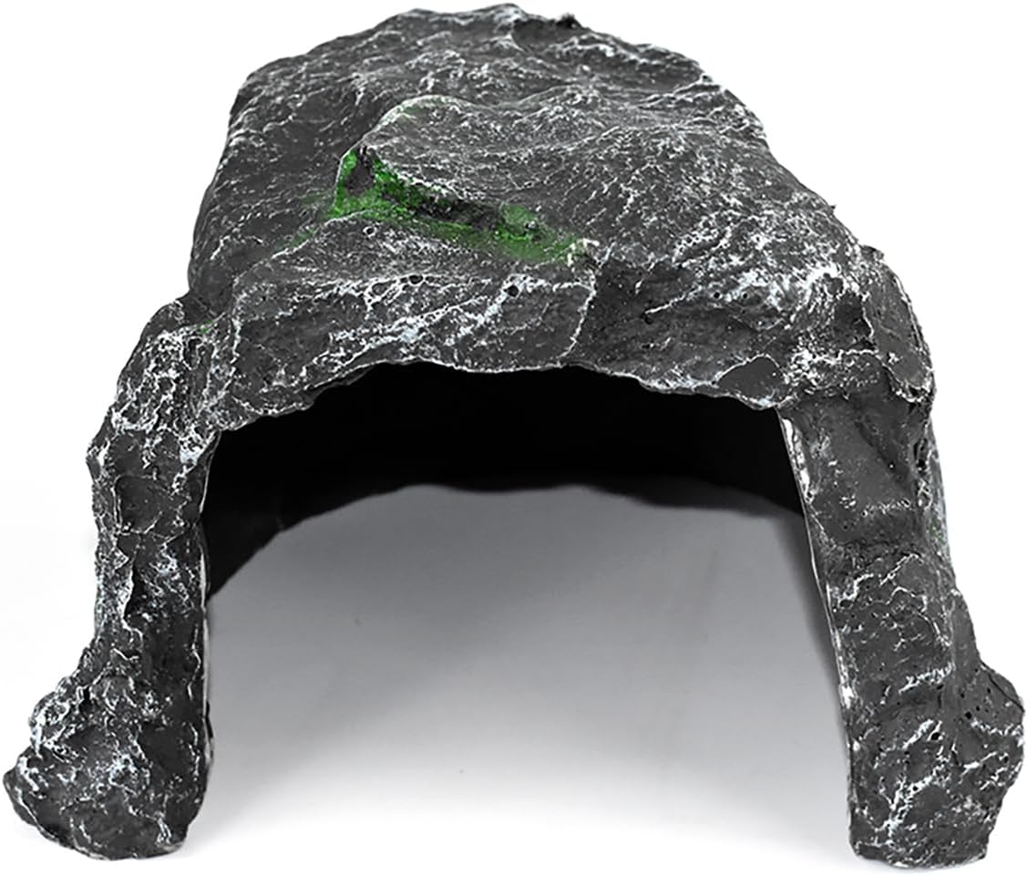 OMEM Reptile Hiding Large Cave Habitat Decorative Resin Pet Nest Turtle Lizard Dedicated Advanced Cave Shelter
