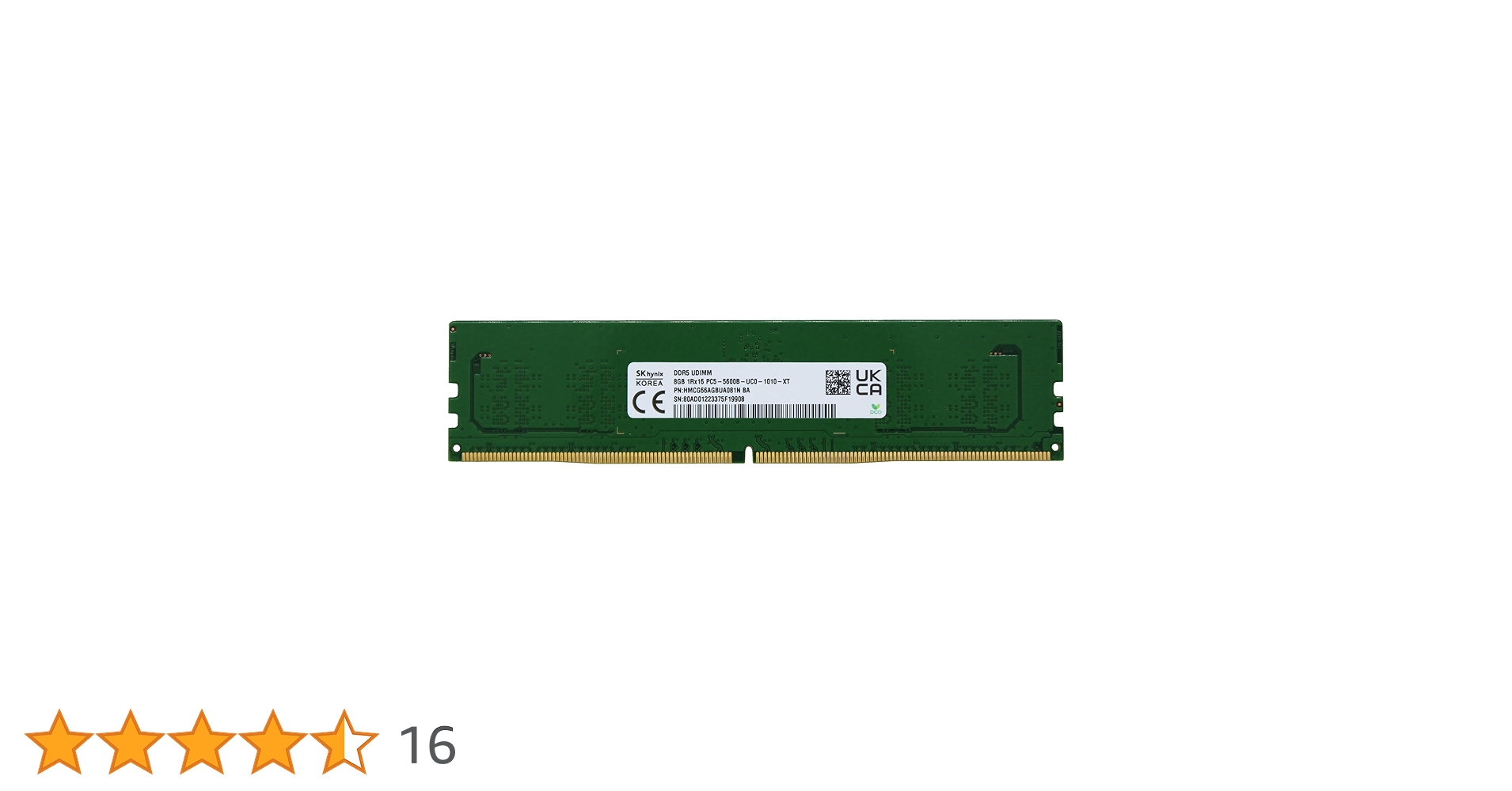 y*i様 マイクロンDDR5メモリー　PC5-5600B 16GB (8GB × Micron 16GB PC5-5600B-U 1Rx8 NON-ECC MTC8C1084S1UC56BD1 | 3