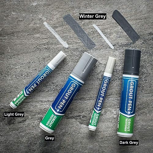 Grout Pen Tile Paint Marker: Waterproof Grout Paint, Tile Grout Colorant and Sealer Pen - Winter Grey, Narrow 5mm Tip (7mL) by Rainbow Chalk Markers Limited - Image 7