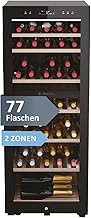 Haier Weinkühlschrank 50 SERIE 7 HWS77GDAU1 I 77 Flaschen Weinklimaschrank I Neue Technologie für beste Lagerung I Weinkühlschrank 2 Zonen, UV-Glastür & Holzregale I Wine fridge vibrationsarm, Wi-Fi