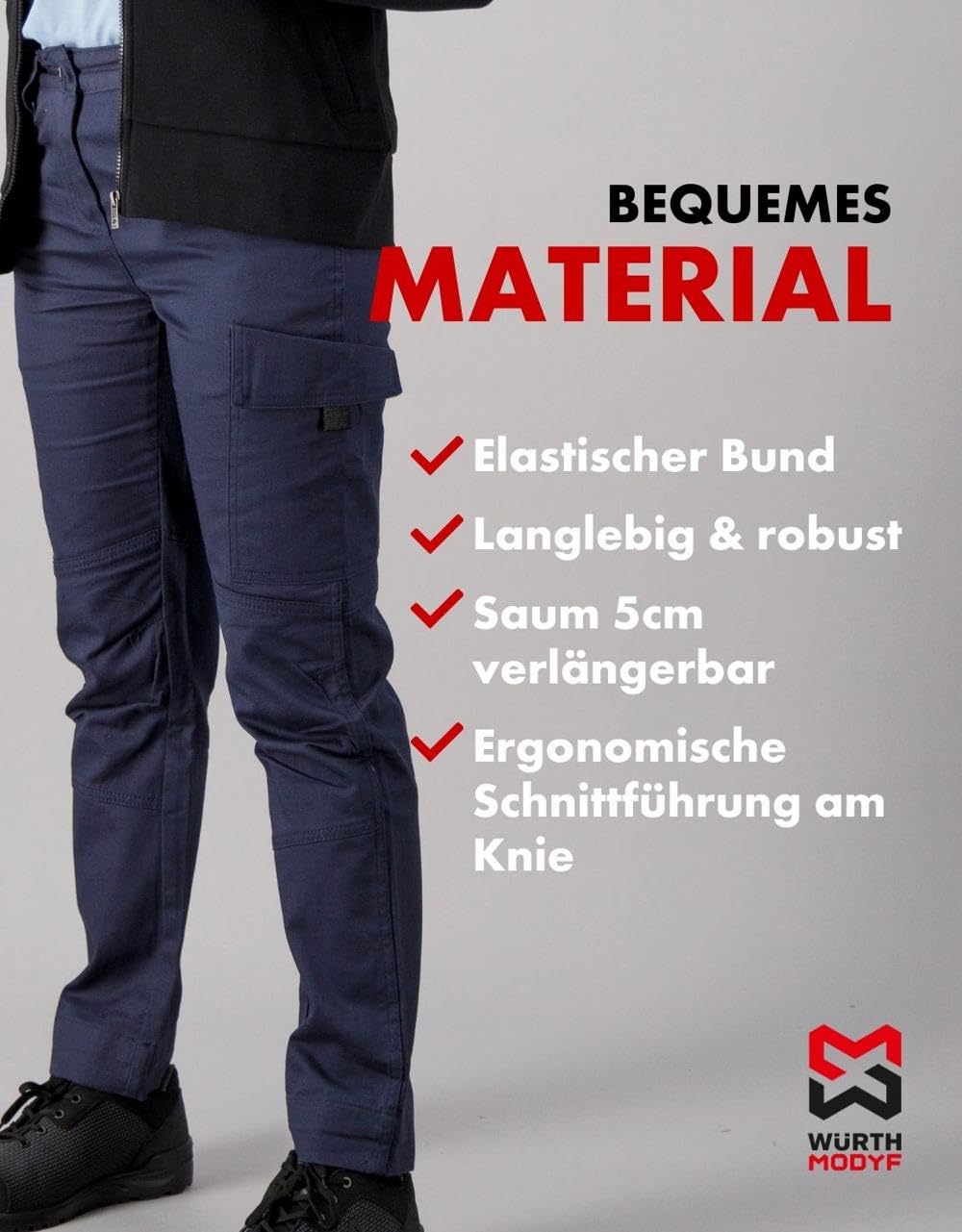 WÜRTH MODYF Bundhose Star CP Damen - Bequeme Arbeitshose für Damen - perfekt für Lager, Werkstatt, Baustelle- Oeko-TEX Standard 100 - in den Größen 32-54