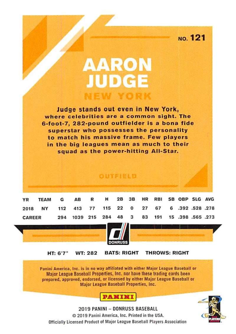 Amazon.com: 2019 Donruss Baseball #121 Aaron Judge New York 