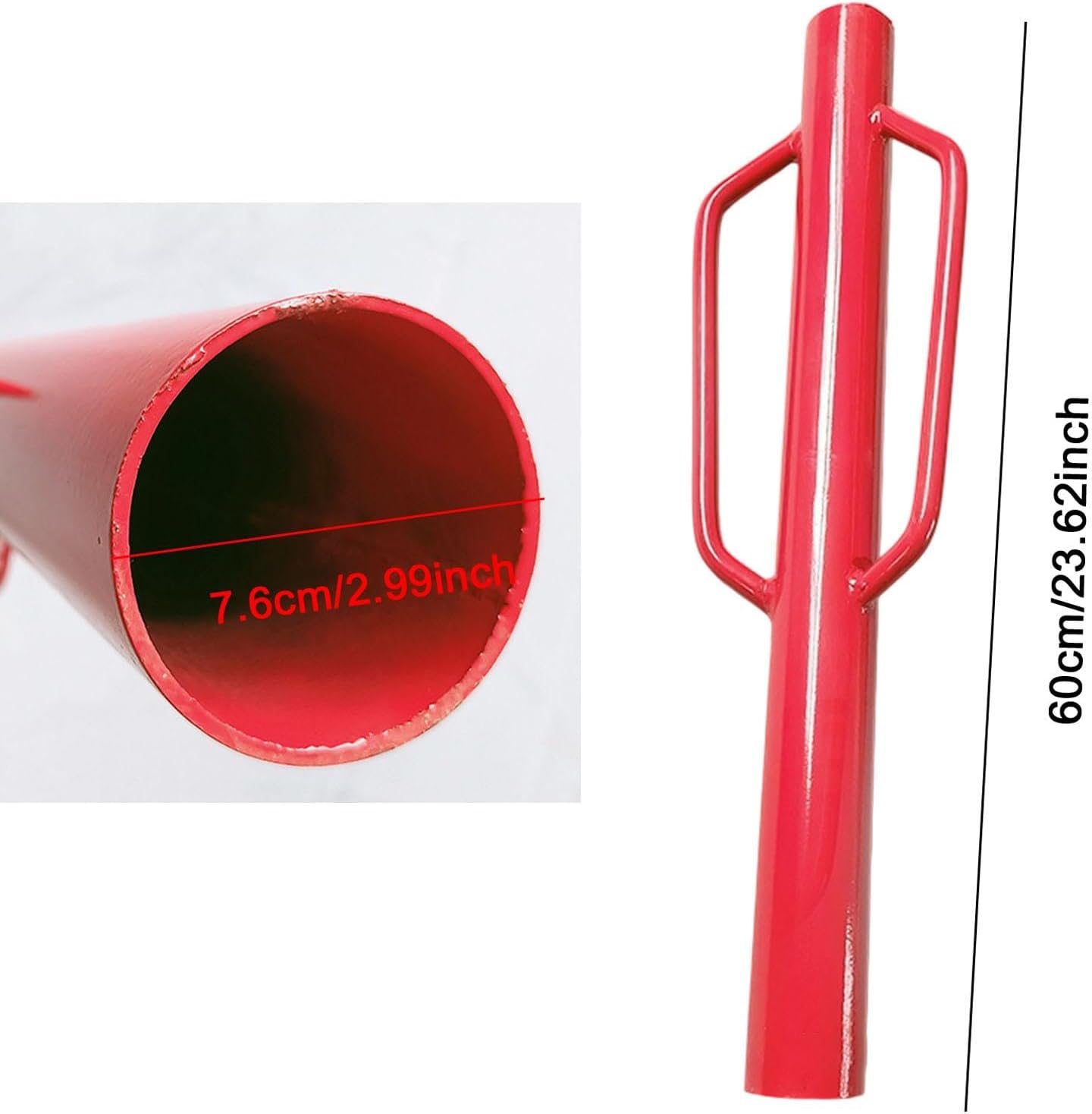 Fence Post Driver for Wooden Posts with Handles Installing Fence for Landscaping Farm