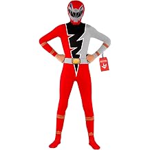 Morphsuits Red Morphin Ranger Kids, Kids Halloween Costume | Red Morphin Ranger Morphsuit with Attached Hood Included, Zip Closure, Perfect for Halloween, Fun for Dressing Up