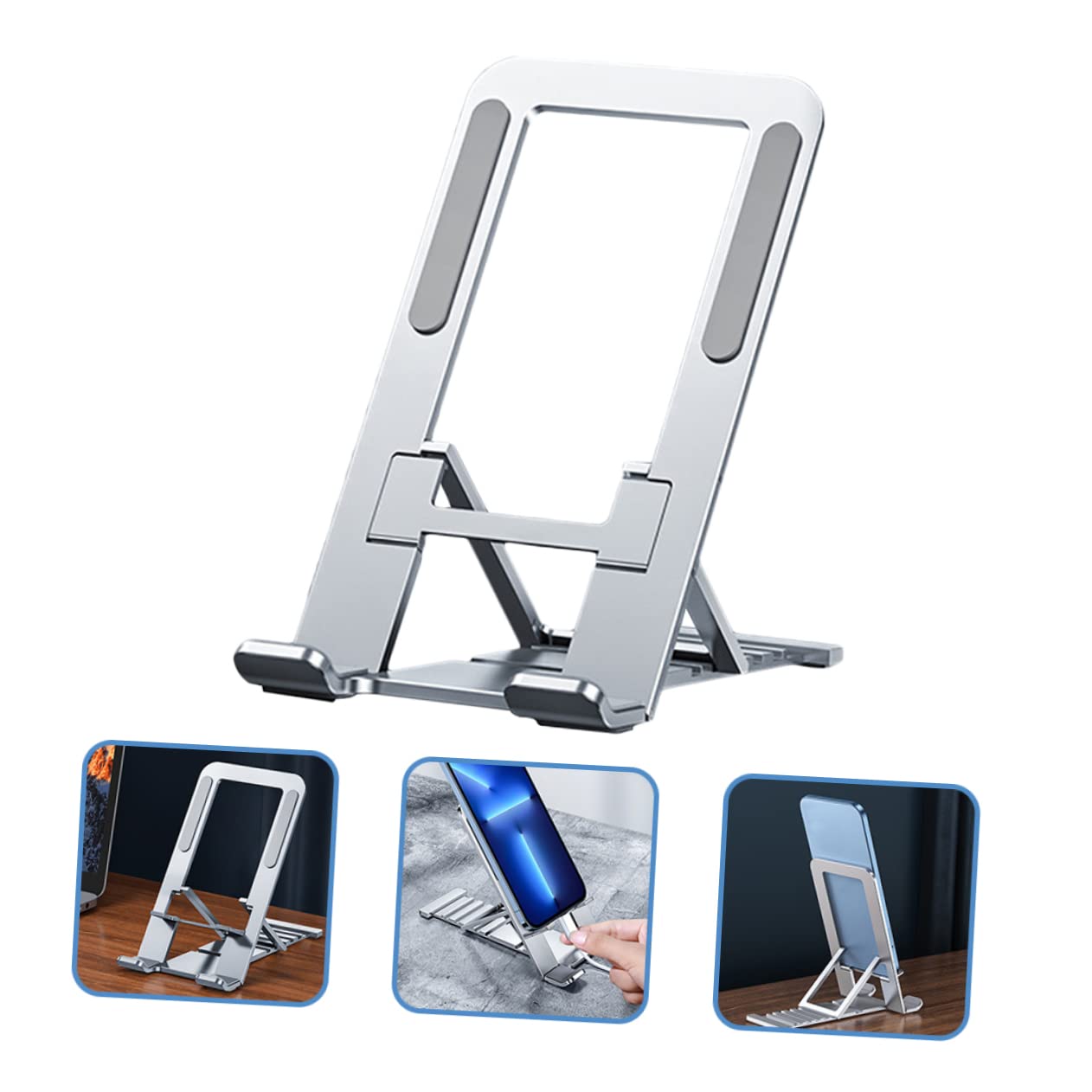 Hemobllo 3pezzi Supporto Per Telefono Da Scrivania Pieghevole e Portatile Supporto Per Smartphone e Tablet Design Elegante Per Casa Ufficio e Studio