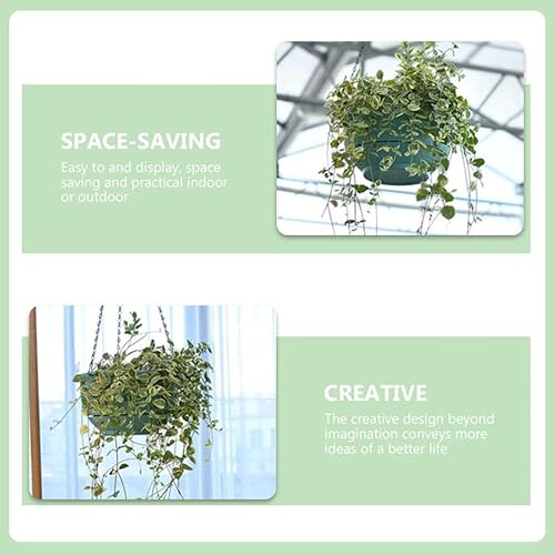 Miniatura 3 de Cabilock Cesta de riego automático, 2 piezas, maceta colgante de riego automático para interiores y exteriores, cesta colgante de plantas verdes,