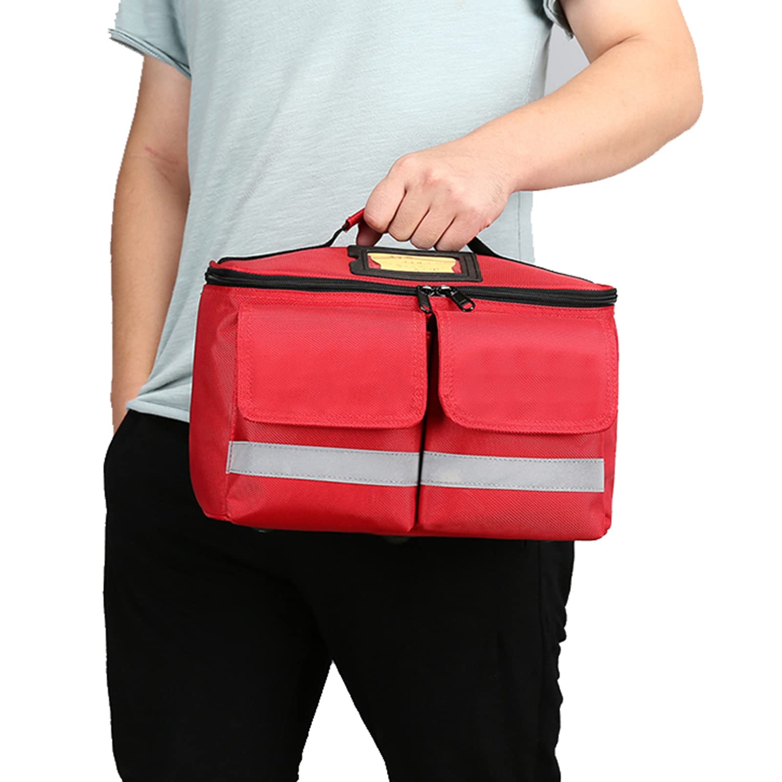 Sac de Premiers Secours Portable Vide avec bandoulière Sac de Premiers Secours pour Soins à Domicile, Visite en Hospice, Voyage ou événement d'urgence