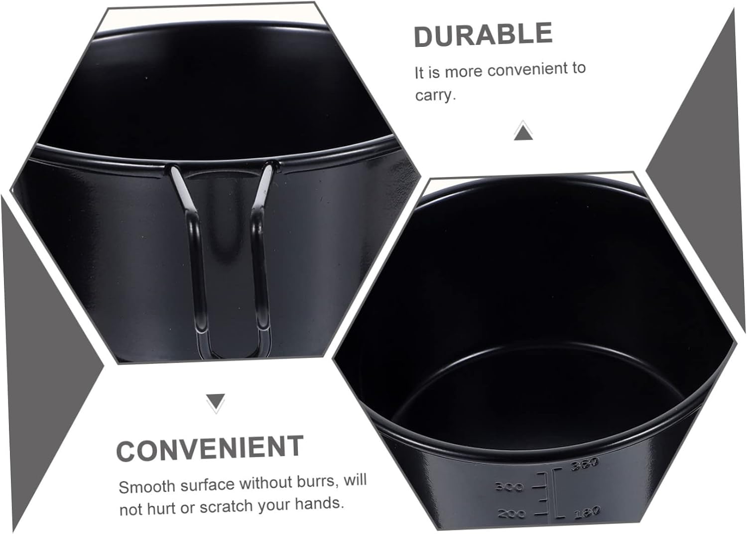 Toyvian 3pcs Stainless Steel Salad Bowl with Handle Lightweight Outdoor Camping Cup for Picnics Backpacking and Cooking Portable Design for Easy Use