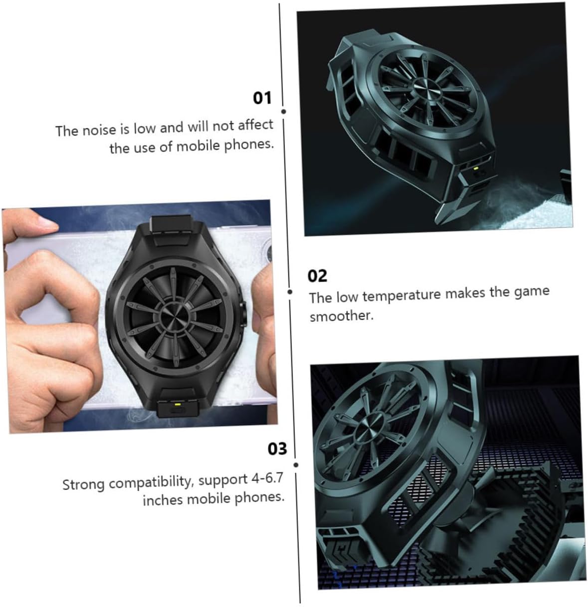 Didiseaon 2pcs Cooling Device for Mobile Cellphone Cooling Fan Semi-conductor Chip