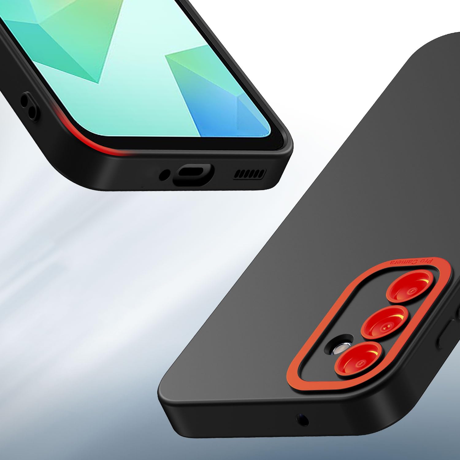 Tenphone Coque pour Samsung Galaxy A16 5G/4G, Étui de Protection Antichoc en TPU Souple avec Protection Caméra - Noir