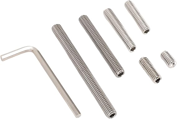 Pool Cue Weight Screws Universal Fit Adjustable Billiards Cue Stick Weight Bolts Set for Mezz PERI Omin MCDERMOTT Aluminum 6PCS with Hex Wrench