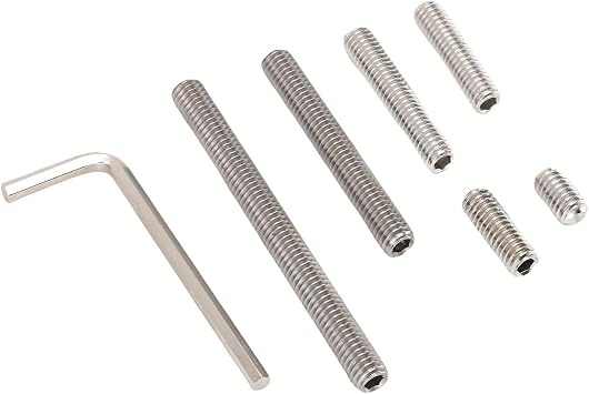 Pool Cue Weight Screws Universal Fit Adjustable Billiards Cue Stick Weight Bolts Set for Mezz PERI Omin MCDERMOTT Aluminum 6PCS with Hex Wrench