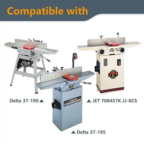 Miniatura 4 de POWERTEC 14803DD Cuchillos ensambladores de 6 pulgadas para Delta 37-658 37-190 37-195 37-205 37-220 37-275X, Jet 708457K JJ-6CS, juego de 6