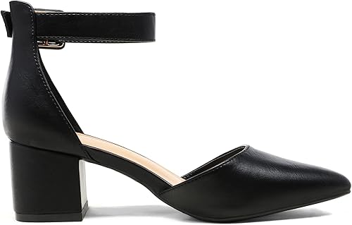 Miniatura 5 de Dream Pairs Annee - Zapatos de tacón bajo y grueso con punta puntiaguda