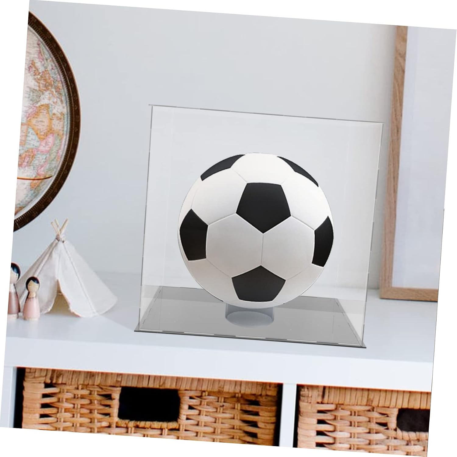 Basketball Display Box Multi-Purpose Storage Holder for Footballs Collectibles and Memorabilia Dust Case for Basketball Football and More