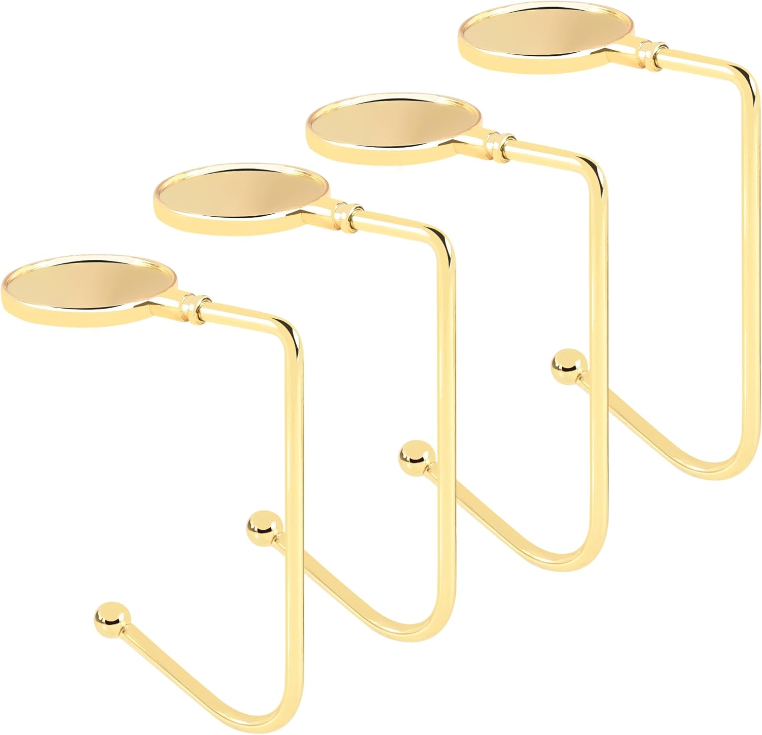 Christmas Stocking Holders for Mantle, Upgrade Non-Slip Christmas Safety Stocking Holder Mantle Hooks Hanger Grip for Party Decoration(Gold-4P)