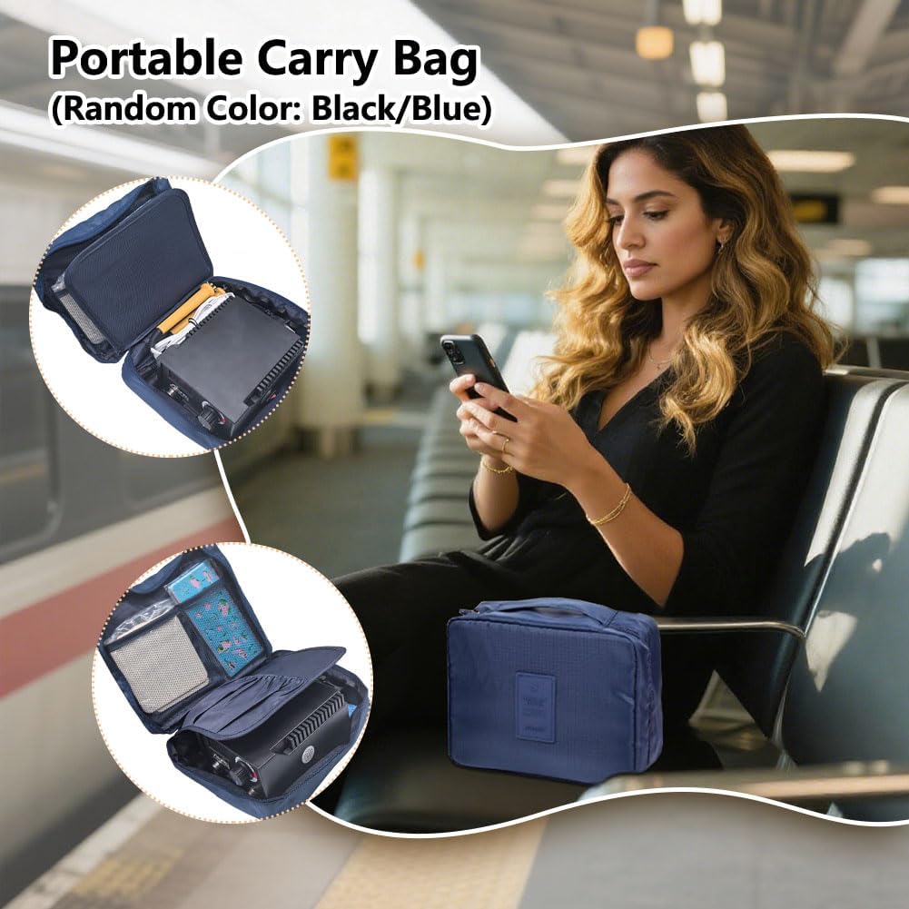 Portable carry bag with compartments for the pyrography machine and accessories