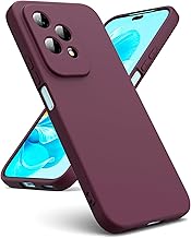 Oududianzi - Cover Compatibile con Honor 200 Lite 5G [Cover in Silicone Liquido] [Interno in Microfibra] Gomma Gel di Silicone Liquida Antiurto Custodia Honor 200 Lite 5G - Bordeaux