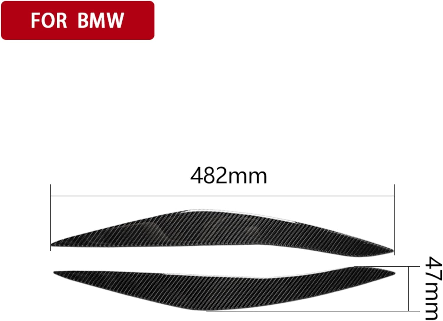Carbon Fiber Cover Trim Sticker Accessories Decoration Compatible with BMW 5 Series F10 2011-2017 (Headlight Trim 29)