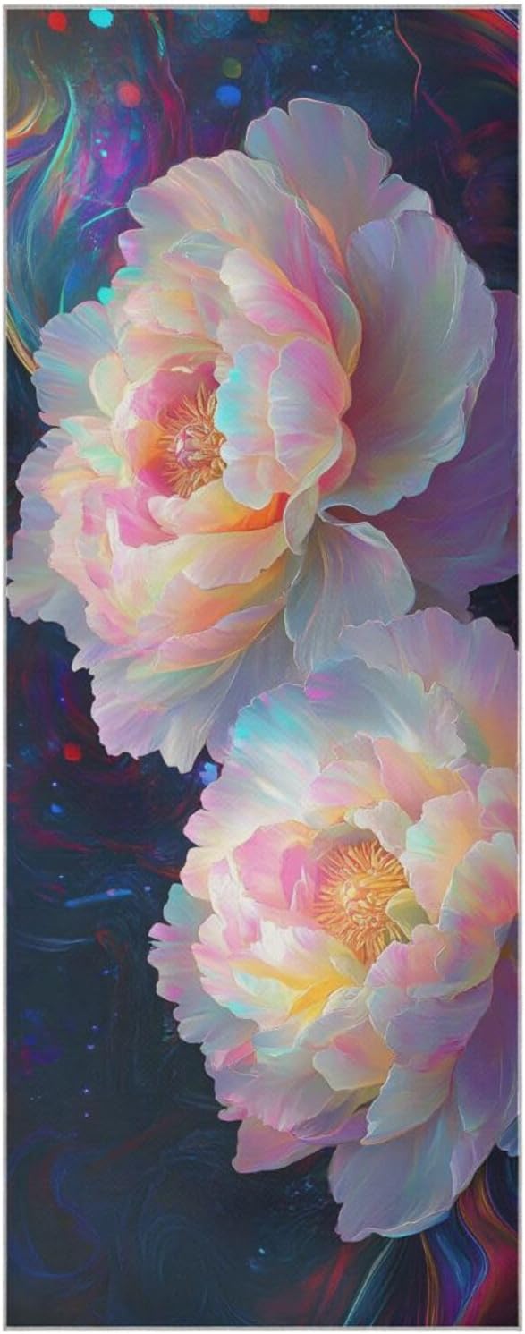 Rose Colors Hot Yoga Towel – Stylish, Non-Slip, Grip Dots, Super Absorbent, 27" x 73" - Yoga Mat Towels for Exercise, Fitness