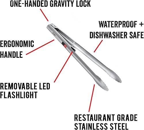 Miniatura 9 de Juego de espátula para parrilla ligera para parrilla, juego de regalo  Acero inoxidable de grado restaurante  Luz LED para asar en la oscuridad