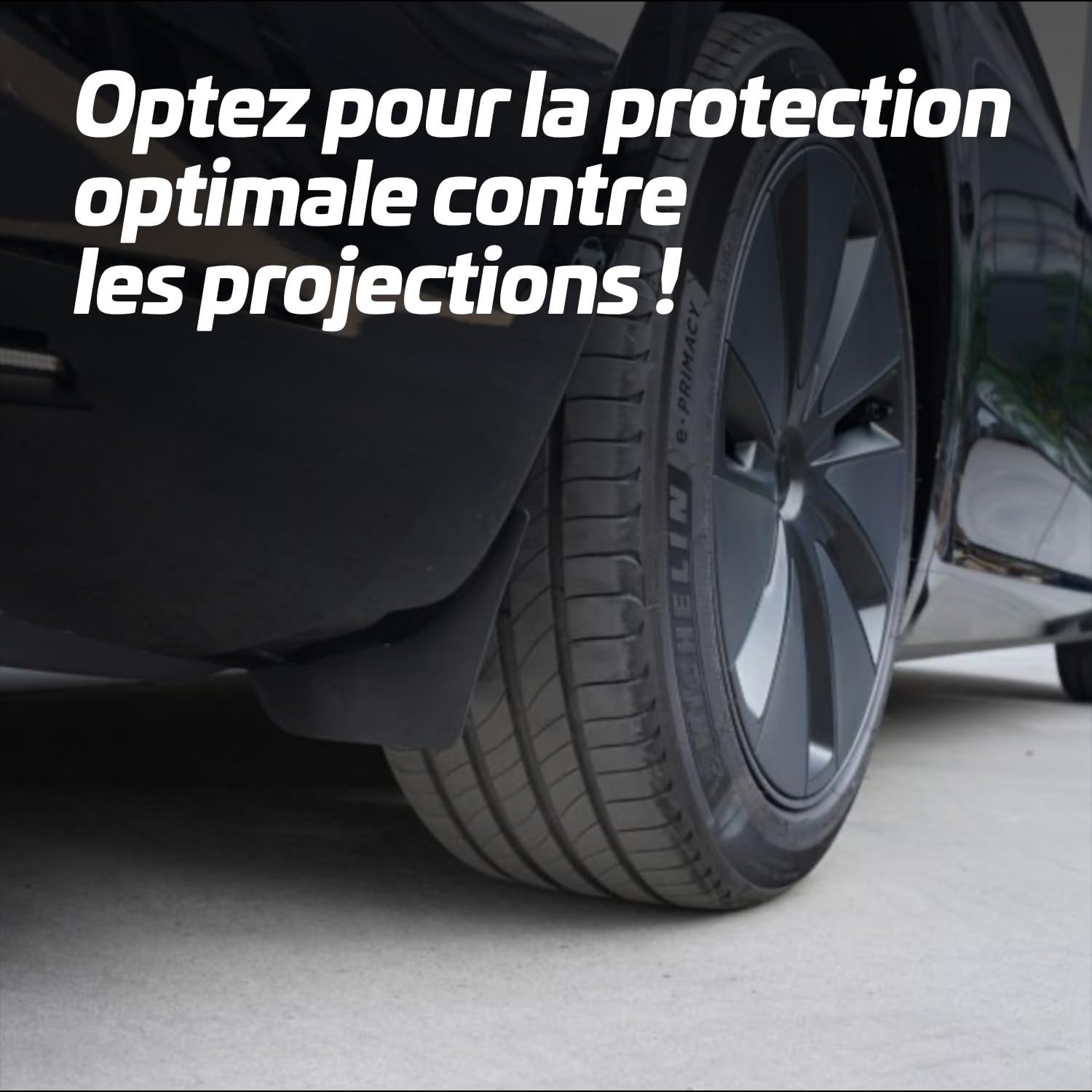 Garde-Boues Discrets – Tesla Model 3 – Lot de 4 – Protection Anti-Projection – Installation Facile – Compatible Tesla Model 3 2019 à aujourd'hui
