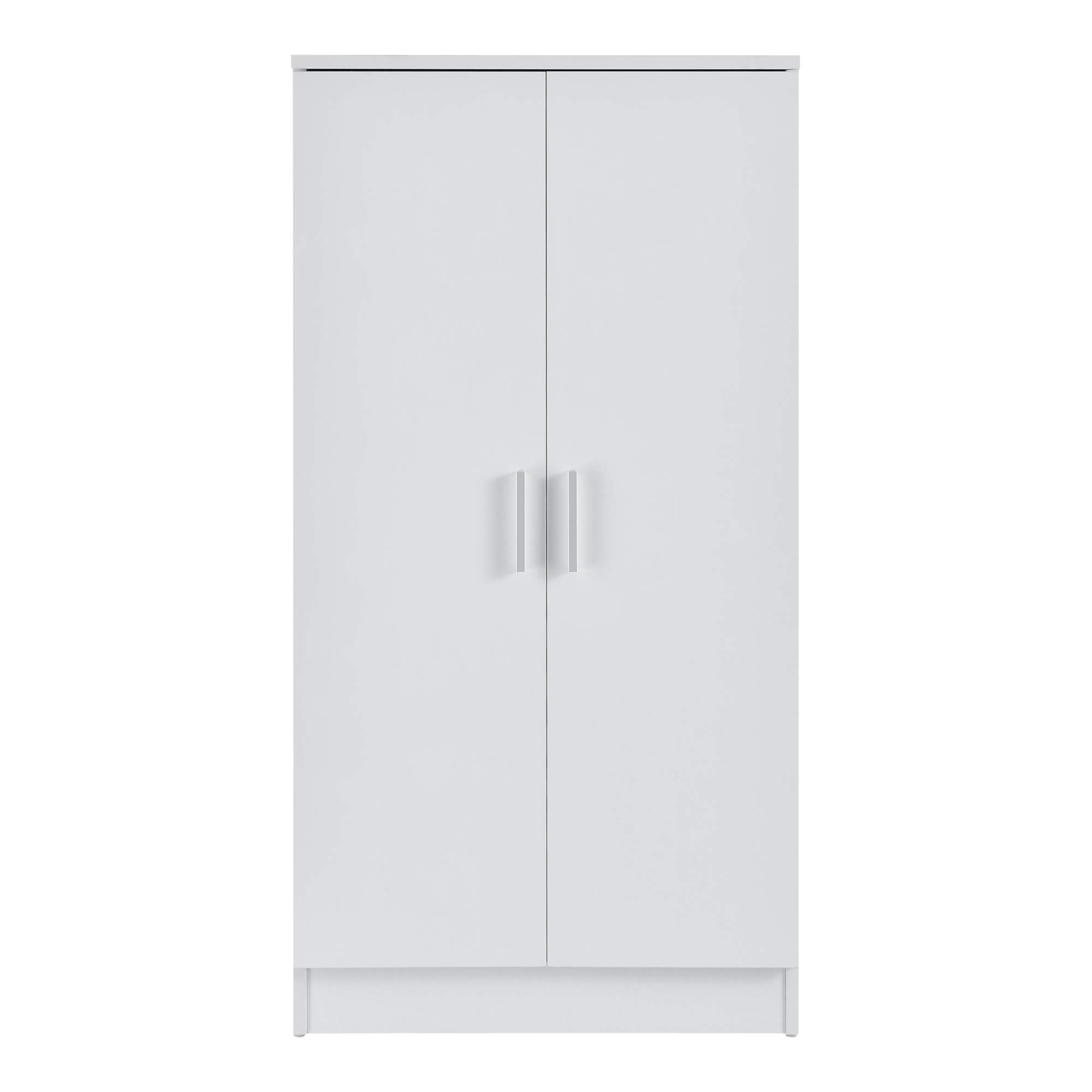 [en.casa] Zapatero Notribontaa Armario con 7 Estantes y 2 Puertas Batientes Mueble Zapatero Organizador para 14 Pares de Zapatos Multiusos Aglomerado 108 x 55 x 35 cm - Blanco