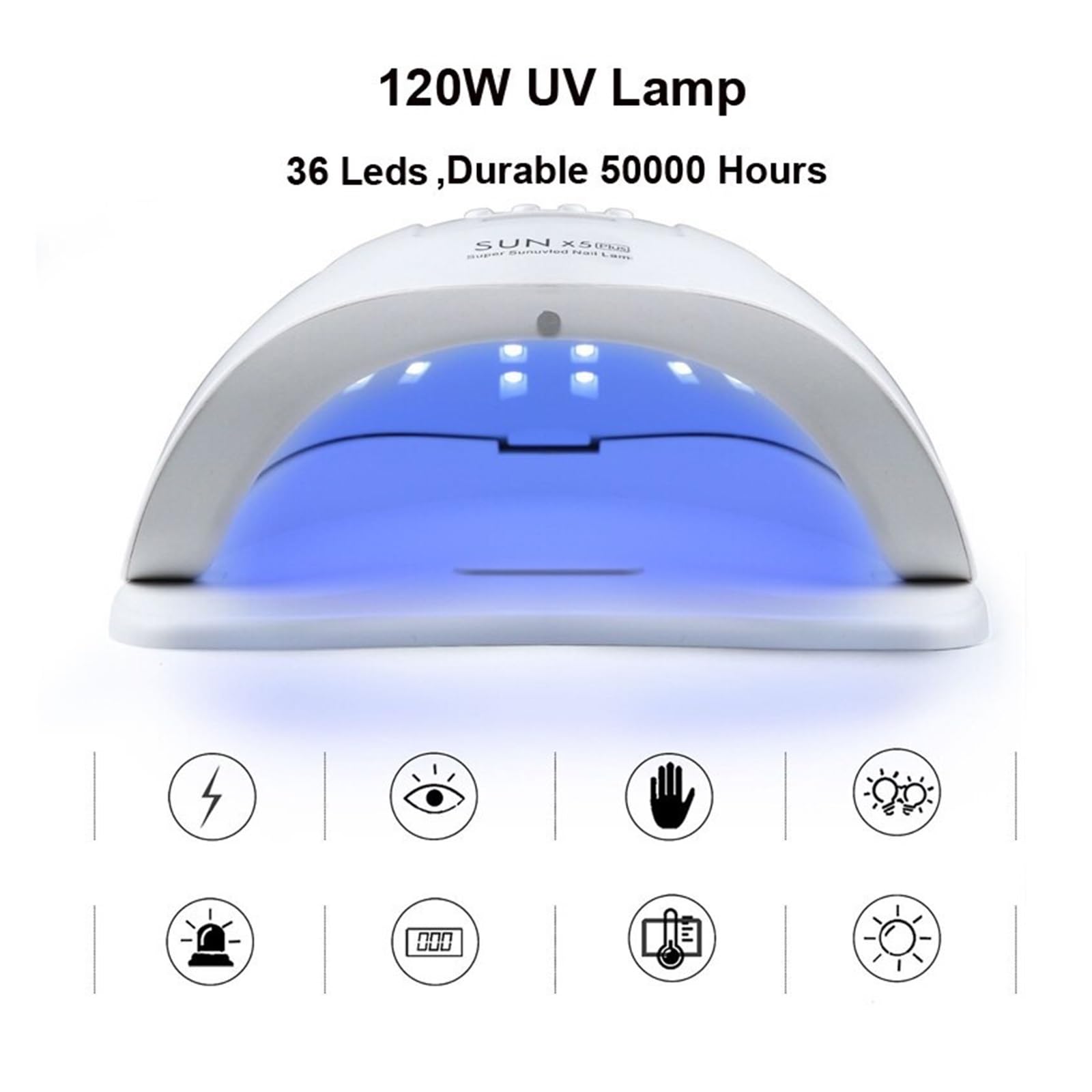 Lampa UV do paznokci, Lampa LED UV do paznokci Lampa UV LED do Manicure paznokci 36 LEDS Profesjonalny lakier żelowy Lampy suszące z zegarem Czujnik automatyczny Sprzęt Narzędzia