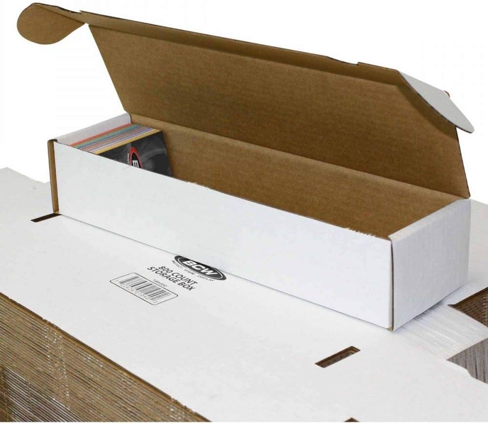 BCW 800ct Trading Card Storage Boxes - 5 Pack | Organizer for Sports Cards, MTG, Pokemon, and Card Games | Assemby Required