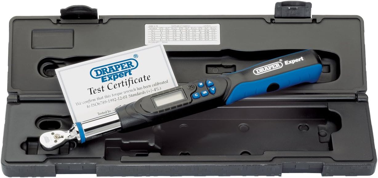 Draper Expert 77991 6-30 nm 1/4-Inch Square Drive Electronic Precision Torque Wrench