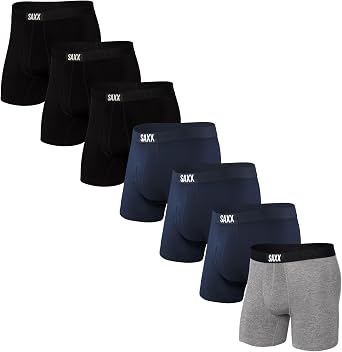 Mens Underwear - Ultra Super Soft Boxer Brief Fly 7Pk with Built-in Pouch Support - Underwear for Men