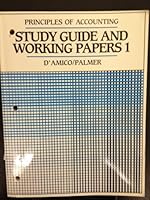 Principles of Accounting 1/e Study Guide and Working Papers Vol 1 0773047174 Book Cover