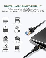 Vista 4 de Cat8 Ethernet Cable, High Speed Cat 8 Network Ethernet Patch Internet Cable with Gold Plated RJ45 Connector, Compatible with Cat7 Cat6, Gigabit