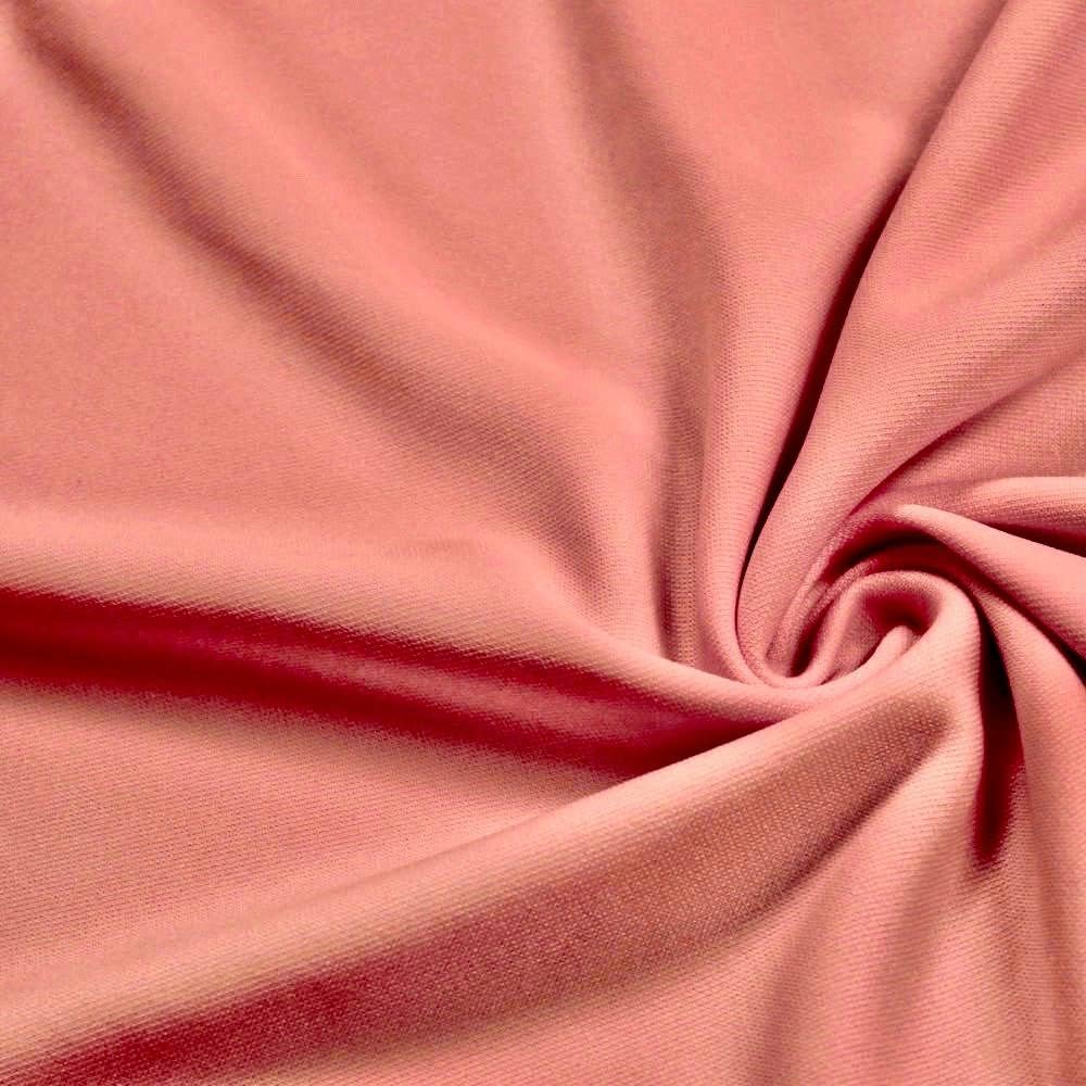Evie Coral Polyester Scuba Double Knit Fabric by The Yard - 10021