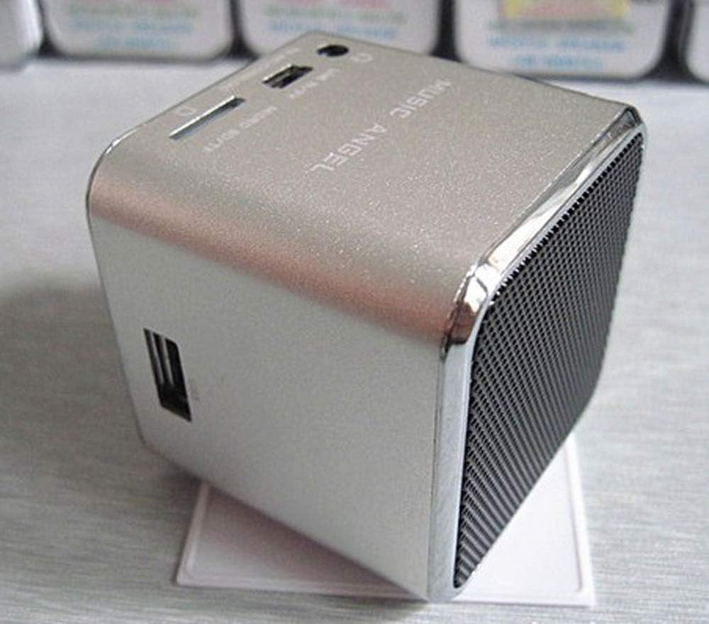 Original Mini Music Angel JH-MD07U Digital Speakers for Cellphone PC Support USB Disk/Micro SD/TF Card MP3 Player FM Radio (Silver) : Electronics