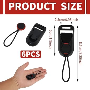 Pack of 6 Camera Strap Adapter Camera Strap Quick Release Mounting System Adapter Quick Release Buckles Quick Release Clips with Most DSLR DLSM to Install Hand Strap