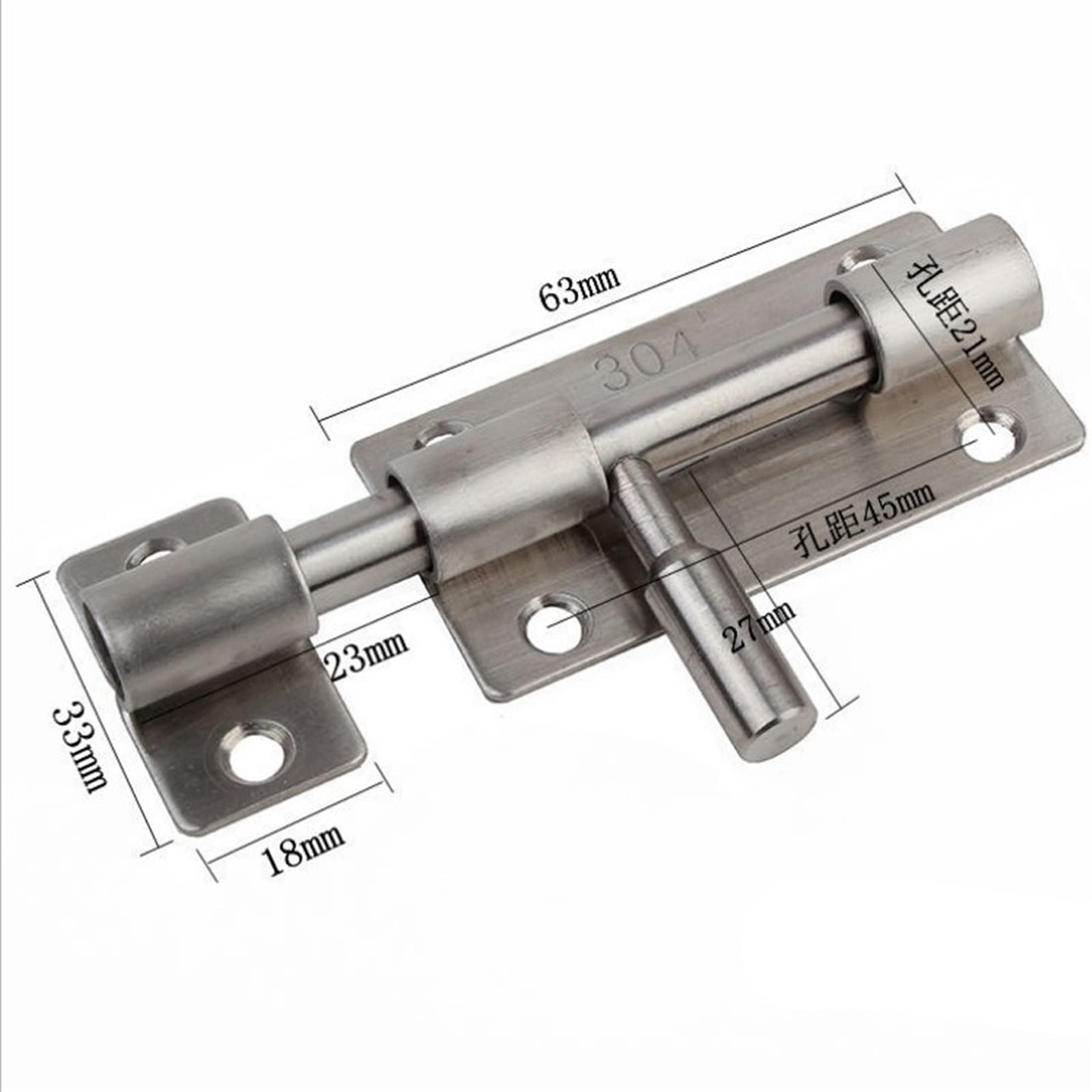NVSFZGIYG Stainless Steel Door Bolts Security Guard Flush Latch Slide Bolt Lock Hardware