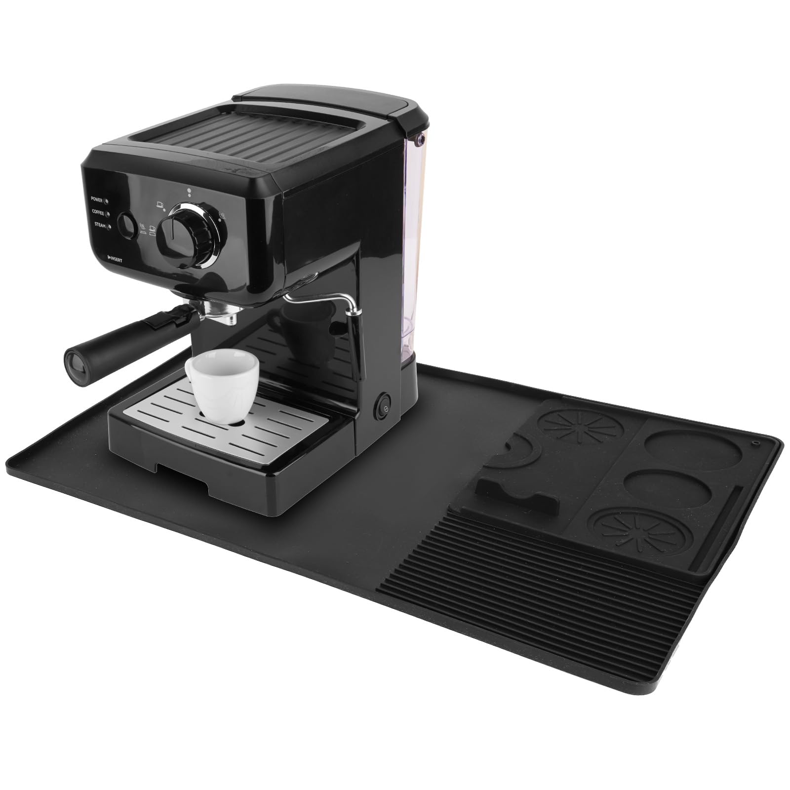Zestaw Silikonowych Podkładek Pod Kawę 2 w 1 z Podniesioną Krawędzią, 60x40cm Odporny na Ciepło Antypoślizgowy Podkładka Pod Espresso do Ninja Luxe Akcesoriów Ekspresu Kawy