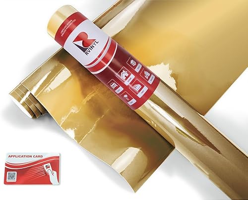 Avery Dennison SF 100 - Película metalizada doble dorada 247-S - 2 x 3 pies, acabado espejo fundido de vinilo de alto brillo para automóvil, rollo